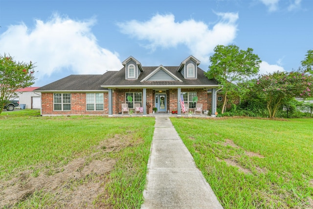 view of front of property with a front yard