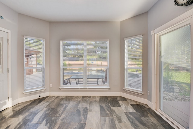 view of unfurnished dining area