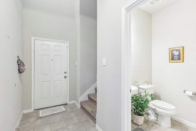 view of tiled foyer