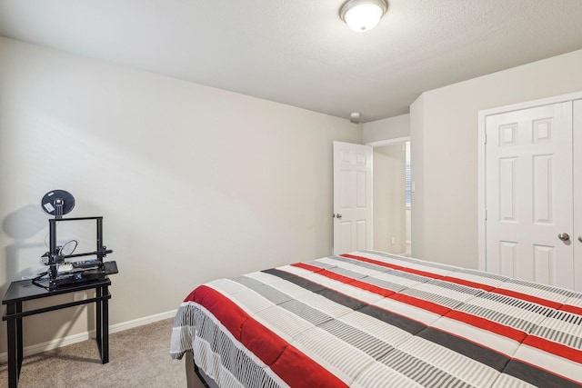 bedroom featuring carpet