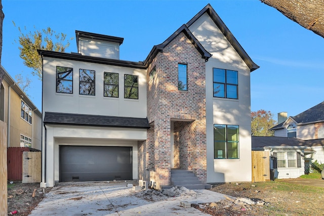 contemporary house with a garage