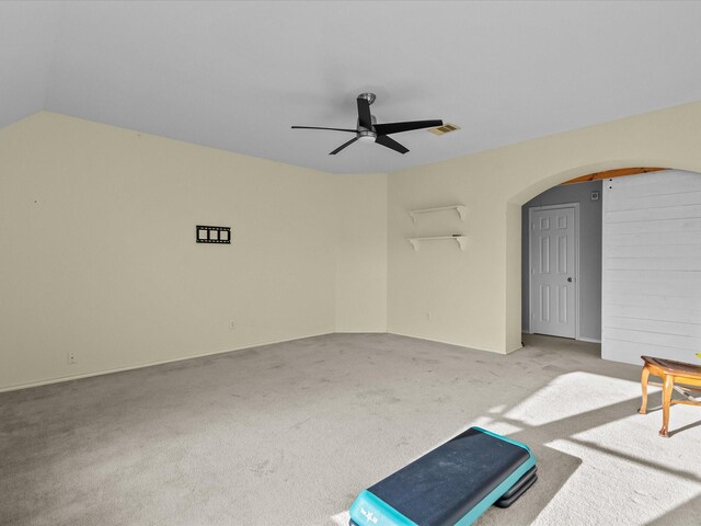 view of patio / terrace featuring ceiling fan