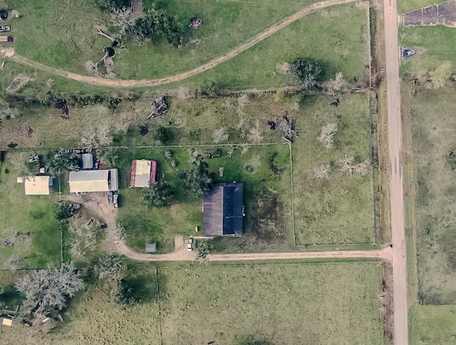 aerial view with a rural view