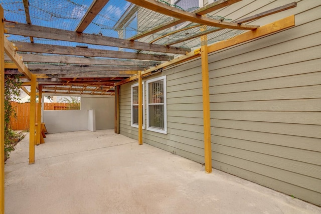 view of patio with a pergola