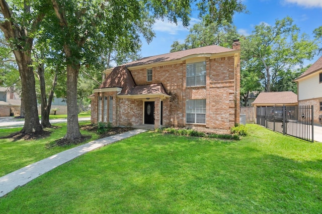 view of front property featuring a front yard