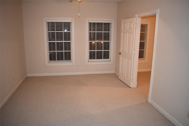 view of carpeted spare room