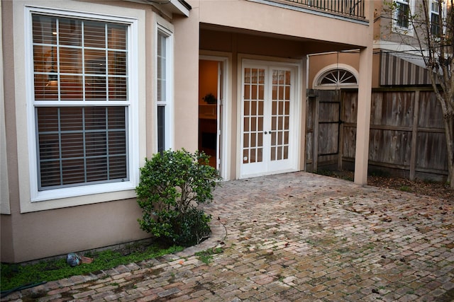 entrance to property with french doors