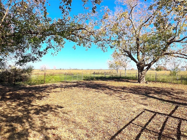 view of yard featuring a rural view