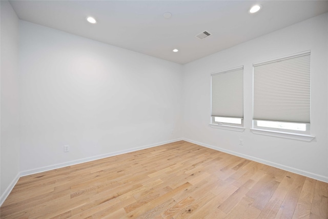 empty room featuring light hardwood / wood-style flooring