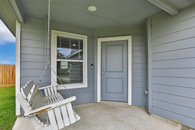 view of doorway to property