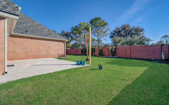 view of yard featuring a patio area