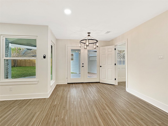 interior space with light wood-type flooring