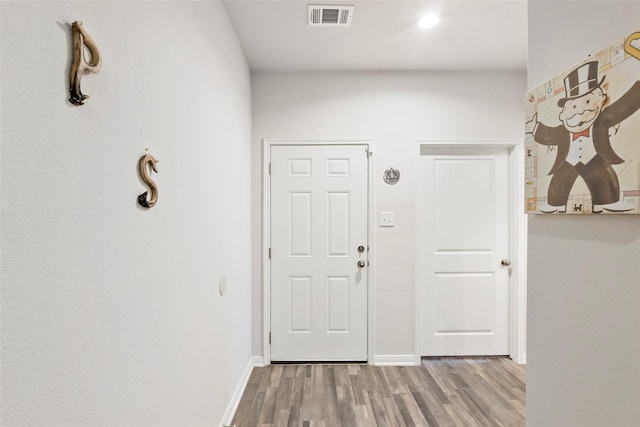 corridor featuring light wood-type flooring