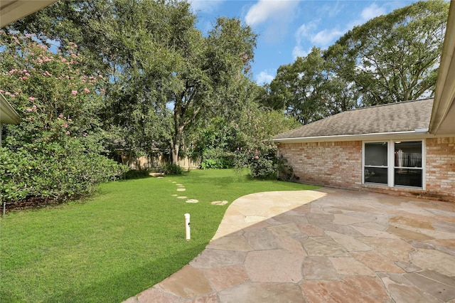 view of yard featuring a patio