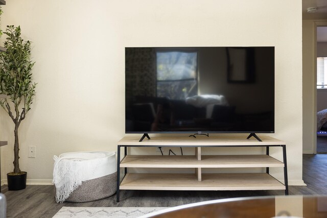 details featuring hardwood / wood-style flooring