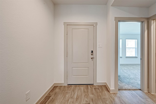 entryway featuring light hardwood / wood-style flooring