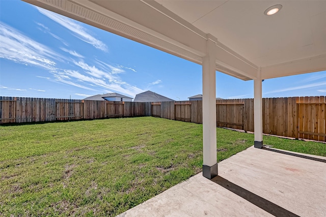 view of yard with a patio