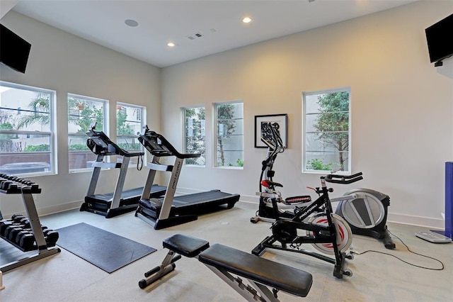 view of workout room