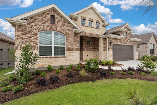 craftsman-style house with a front lawn