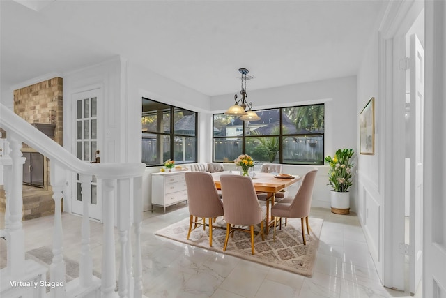 view of dining area