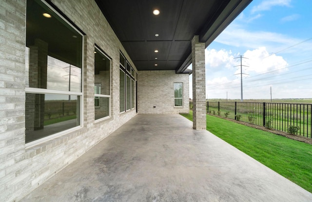 view of patio / terrace with fence