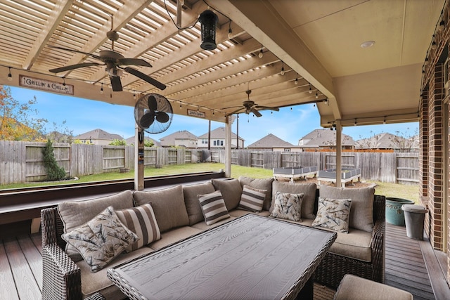 view of patio / terrace with a deck