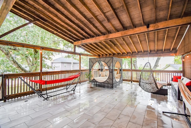 view of patio / terrace with an outdoor living space