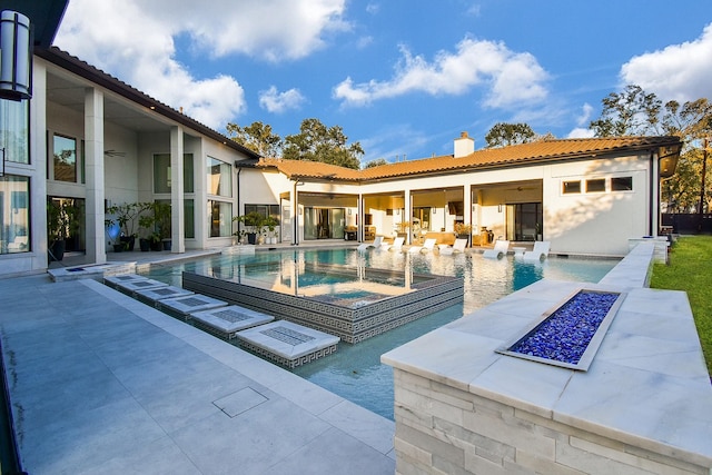 view of pool featuring a patio area