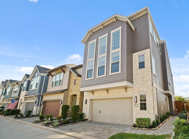 view of property with a garage