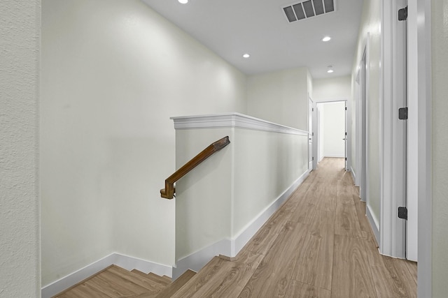 hallway featuring light hardwood / wood-style floors