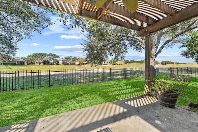 view of patio with a pergola