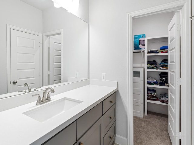 bathroom featuring vanity