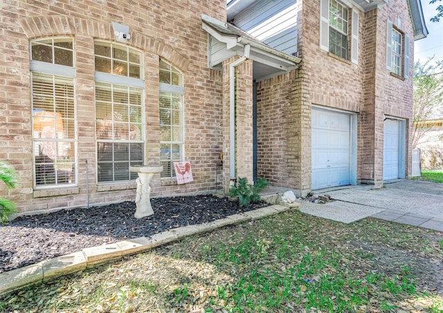 entrance to property with a garage