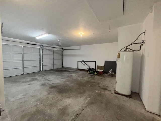 garage with gas water heater