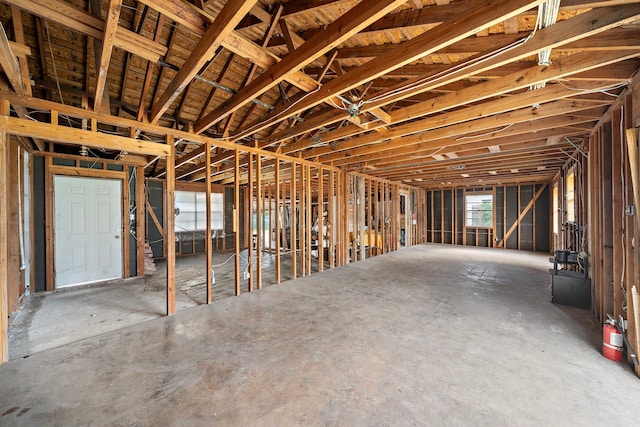 miscellaneous room with concrete flooring