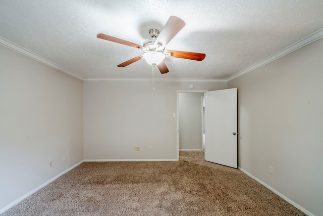 spare room featuring carpet and a textured ceiling