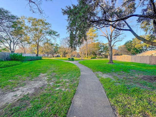 view of community with a yard