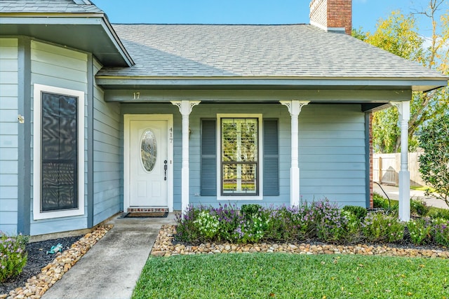 entrance to property with a porch