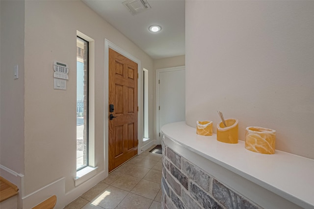 view of tiled entryway