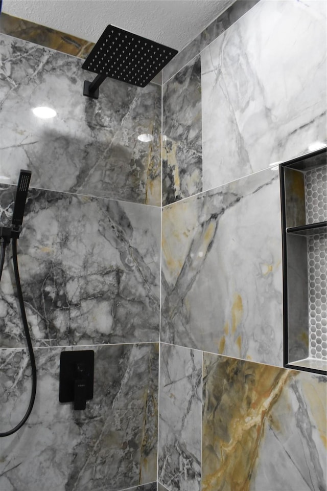 details with tiled shower