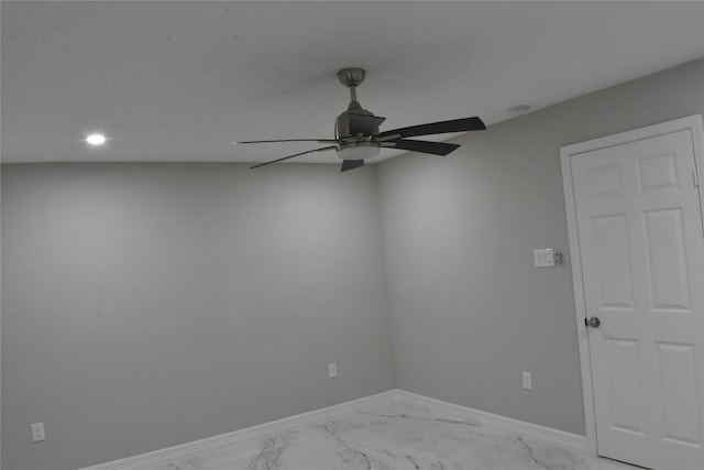 unfurnished room featuring ceiling fan