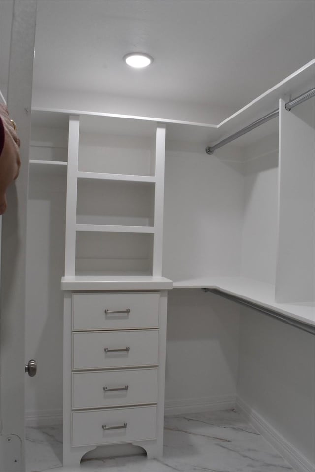 view of walk in closet