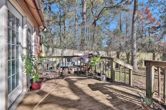 view of wooden deck