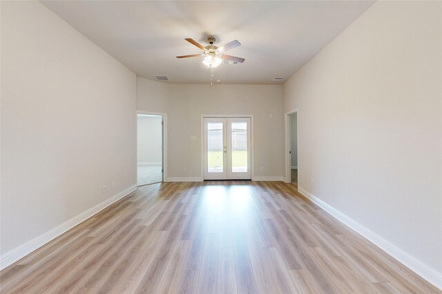 19818 Paros Island Dr, Hockley, TX 77447 - empty room featuring a ceiling fan and light wood finished floors