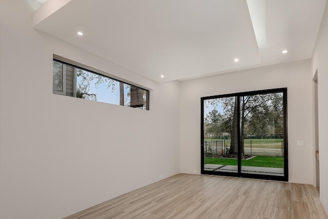 empty room featuring light hardwood / wood-style floors