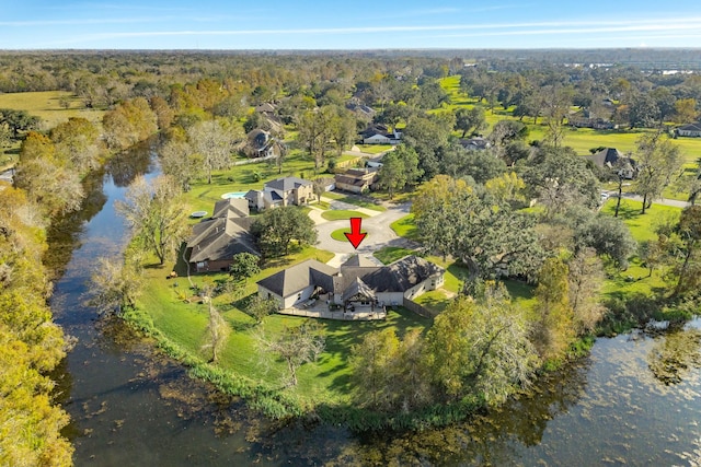 14 Augusta Ln, West Columbia, TX 77486 - aerial overview of property's location featuring a large body of water