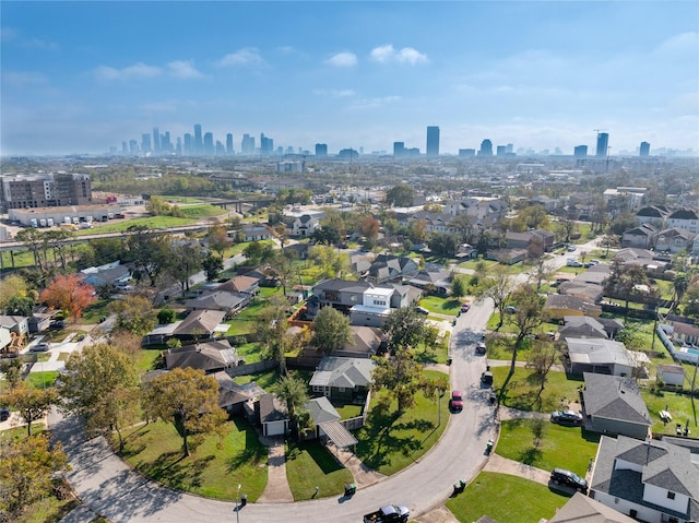2418 Roy Cir, Houston, TX 77007 - birds eye view of property featuring a city view