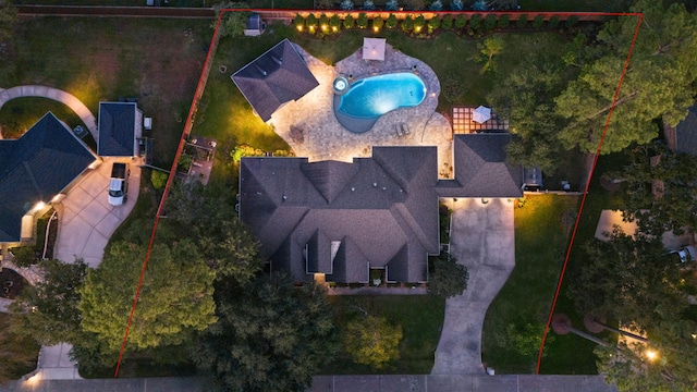 birds eye view of property