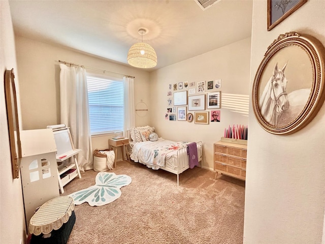 bedroom featuring carpet flooring