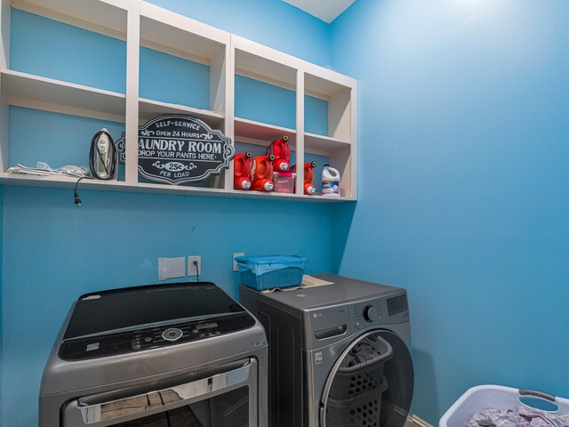 laundry area featuring independent washer and dryer